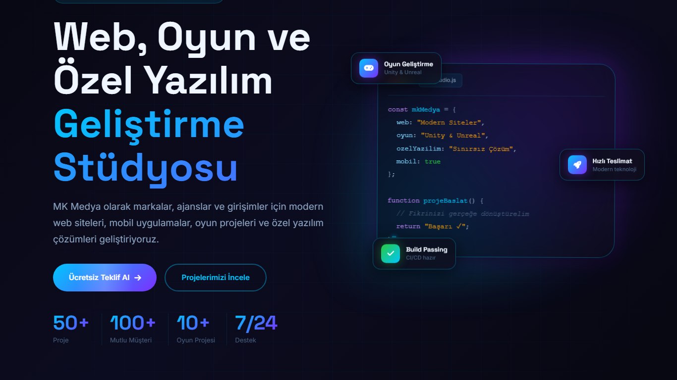 MK Medya Kurumsal Web ekran 1