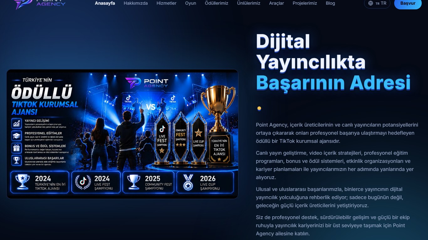 Point Ajans Kurumsal Web ekran 1